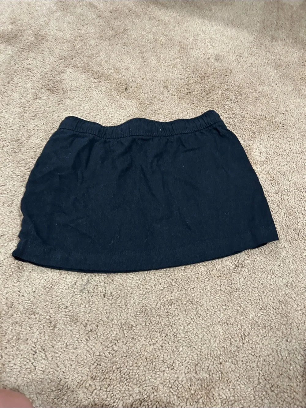 Old Navy Black Cotton Drawstring Mini Skirt